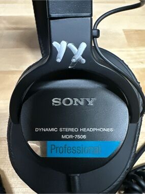 Sony Black Over-Ear Headphones with Blue Accent